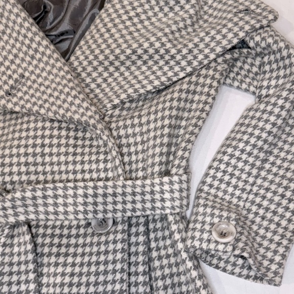 METROPARK  Houndstooth Gray and White Check Coat - Picture 6 of 8